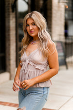Cutout Front Tie Tank Top - Shop Kendry Collection Boutique