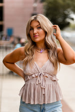 Cutout Front Tie Tank Top - Shop Kendry Collection Boutique