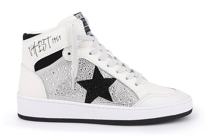 Dream Rhinestone Star High Top Vintage Havana Sneaker