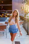 Denim Ruffle Mini Skort - Shop Kendry Collection Boutique