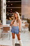 Denim Ruffle Mini Skort - Shop Kendry Collection Boutique