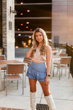 Denim Ruffle Mini Skort - Shop Kendry Collection Boutique