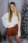 Distressed Bell Sleeve Cream Sweater - Shop Kendry Collection Boutique