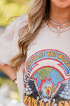 Distressed Tan Van Halen Graphic Band Tee - Shop Kendry Collection Boutique