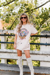 Distressed Tan Van Halen Graphic Band Tee - Shop Kendry Collection Boutique