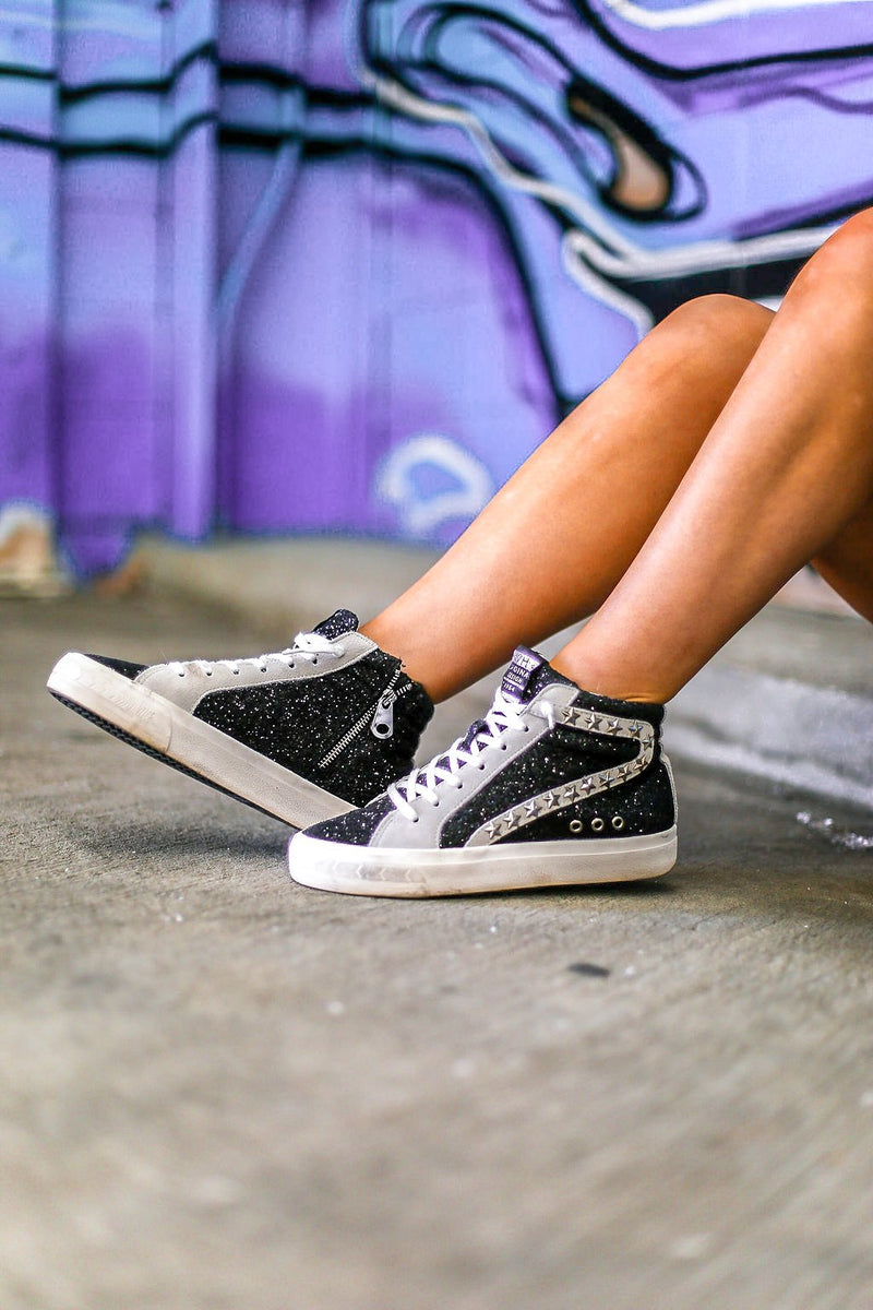 Havana Dormy Vintage Havana Glitter High Top Sneakers High Top