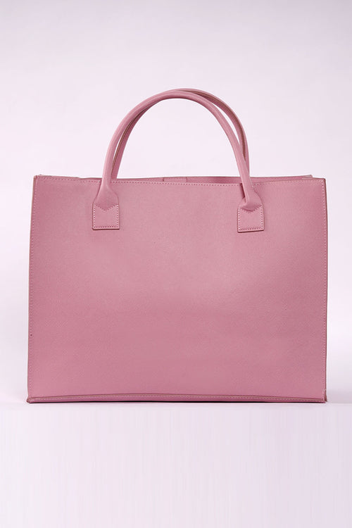 Dusty Pink Cha Cha Snake Vegan Tote Bag