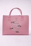 Dusty Pink Cha Cha Snake Vegan Tote Bag