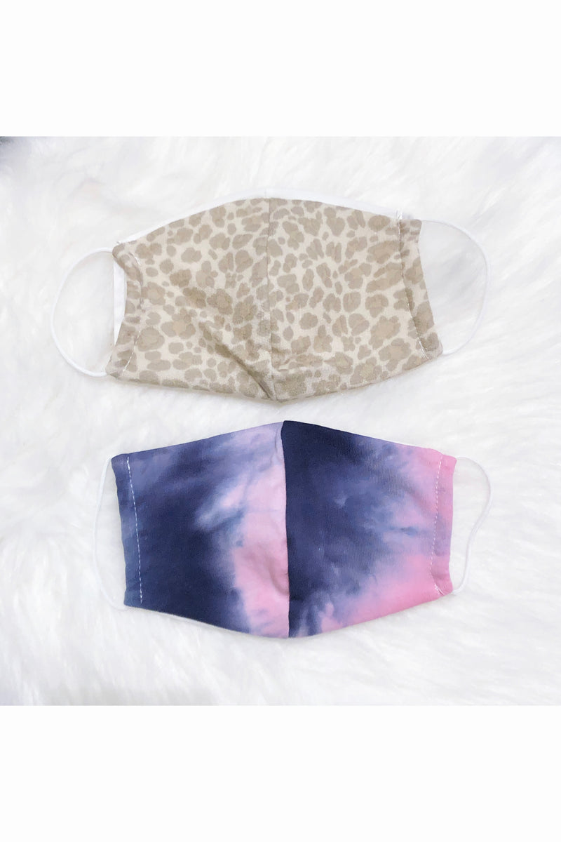 Taupe Leopard Face Mask *Kid's Size*