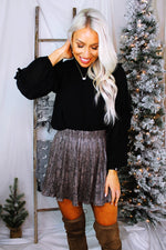 Faux Leather Pleated Snake Skin Mini Skirt - Shop Kendry Collection Boutique 