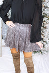 Faux Leather Pleated Snake Skin Mini Skirt - Shop Kendry Collection Boutique 