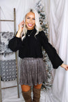 Faux Leather Pleated Snake Skin Mini Skirt - Shop Kendry Collection Boutique 