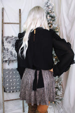 Faux Leather Pleated Snake Skin Mini Skirt - Shop Kendry Collection Boutique 