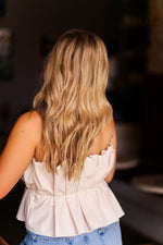 Faux Leather Ruffle Tube Top - Shop Kendry Collection Boutique