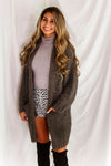 Fuzzy Charcoal Knit Cardigan - Shop Kendry Collection Boutique