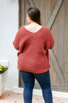 Ginger Oversized V-Neck Knit Sweater