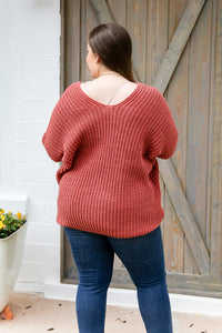 Ginger Oversized V-Neck Knit Sweater