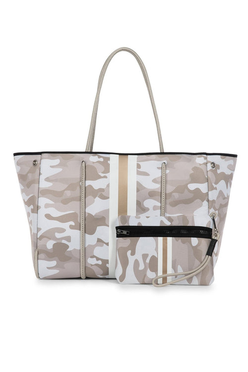 Gold Camo Stripe Neoprene Tote Bag - Shop Kendry Collection Boutique