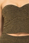Gold Glitter Tube Top