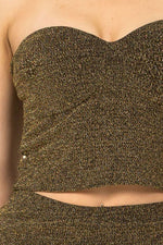 Gold Glitter Tube Top