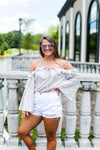 Gold Off The Shoulder Long Sleeve Top- Shop Kendry Collection Boutique