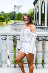 Gold Off The Shoulder Long Sleeve Top- Shop Kendry Collection Boutique