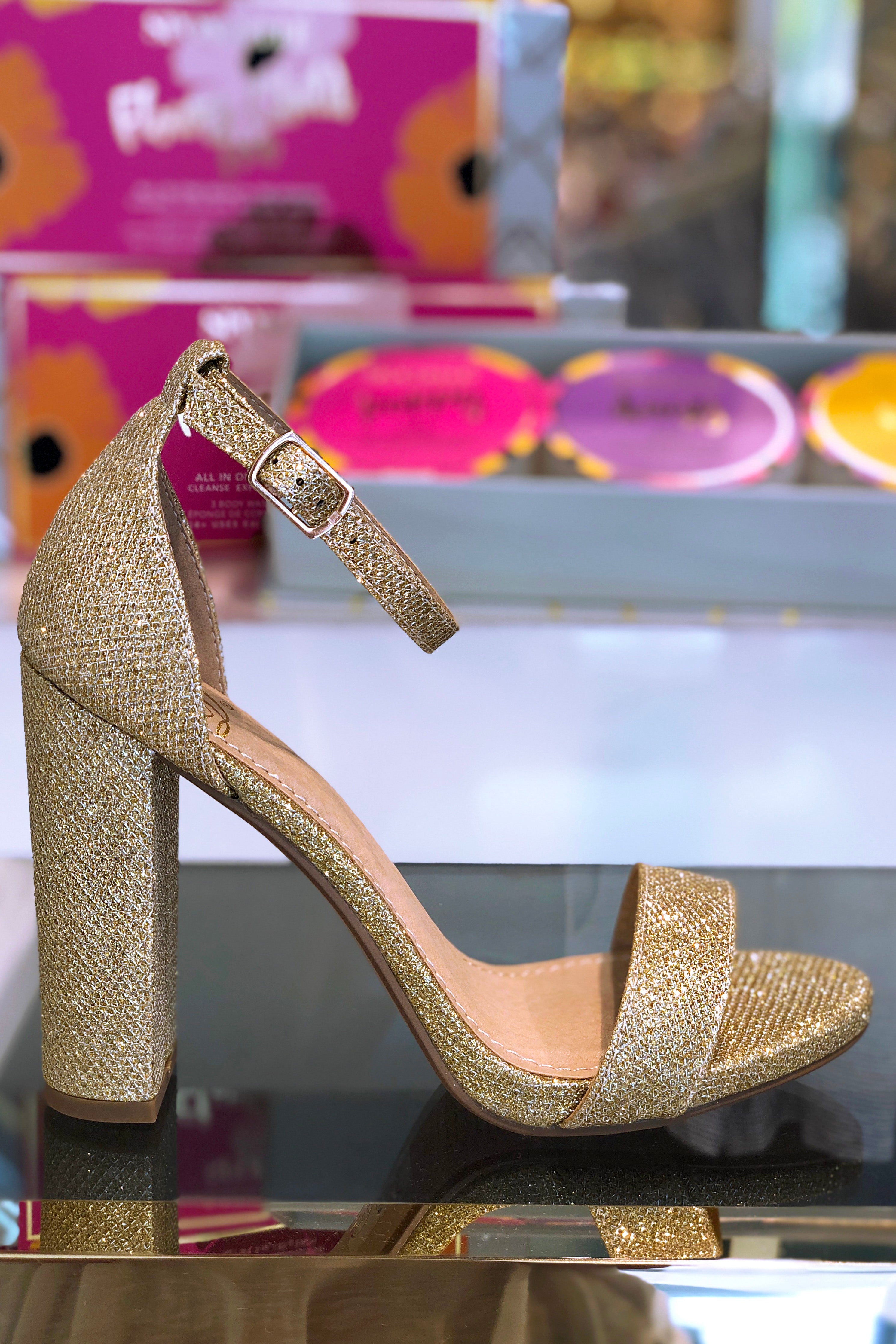 Buy Women Gold Party Sandals Online | SKU: 54-4755-52-36-Metro Shoes