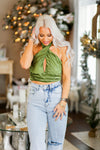Green Satin Halter Neck Top - Shop Kendry Collection Boutique