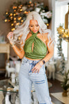 Green Satin Halter Neck Top - Shop Kendry Collection Boutique