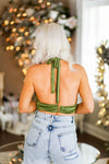 Green Satin Halter Neck Top - Shop Kendry Collection Boutique