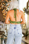 Green Satin Halter Neck Top - Shop Kendry Collection Boutique