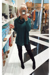 Green Thermal Cowl Neck Pullover- Shop Kendry Collection Boutique 