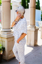 Grey Leopard Print Two Piece Jogger Set - Shop Kendry Collection Boutique