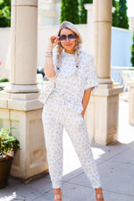 Grey Leopard Print Two Piece Jogger Set - Shop Kendry Collection Boutique