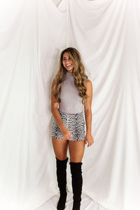 Grey Sleeveless Turtleneck Bodysuit - Shop Kendry Collection Boutique
