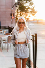 Heather Grey Zip Up Hoodie - Shop Kendry Collection Boutique