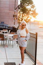 Heather Grey Zip Up Hoodie - Shop Kendry Collection Boutique