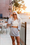 Heather Grey Zip Up Hoodie - Shop Kendry Collection Boutique