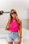 Hot Pink Halter Neck Tank Top - Shop Kendry Collection Boutique