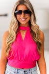 Hot Pink Halter Neck Tank Top - Shop Kendry Collection Boutique