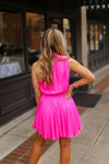 Hot Pink Mock Neck Mini Dress - Shop Kendry Collection Boutique