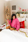 Hot Pink Pink Fleece Pullover - Shop Kendry Collection Boutique