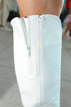 Dolly Embossed White Boots