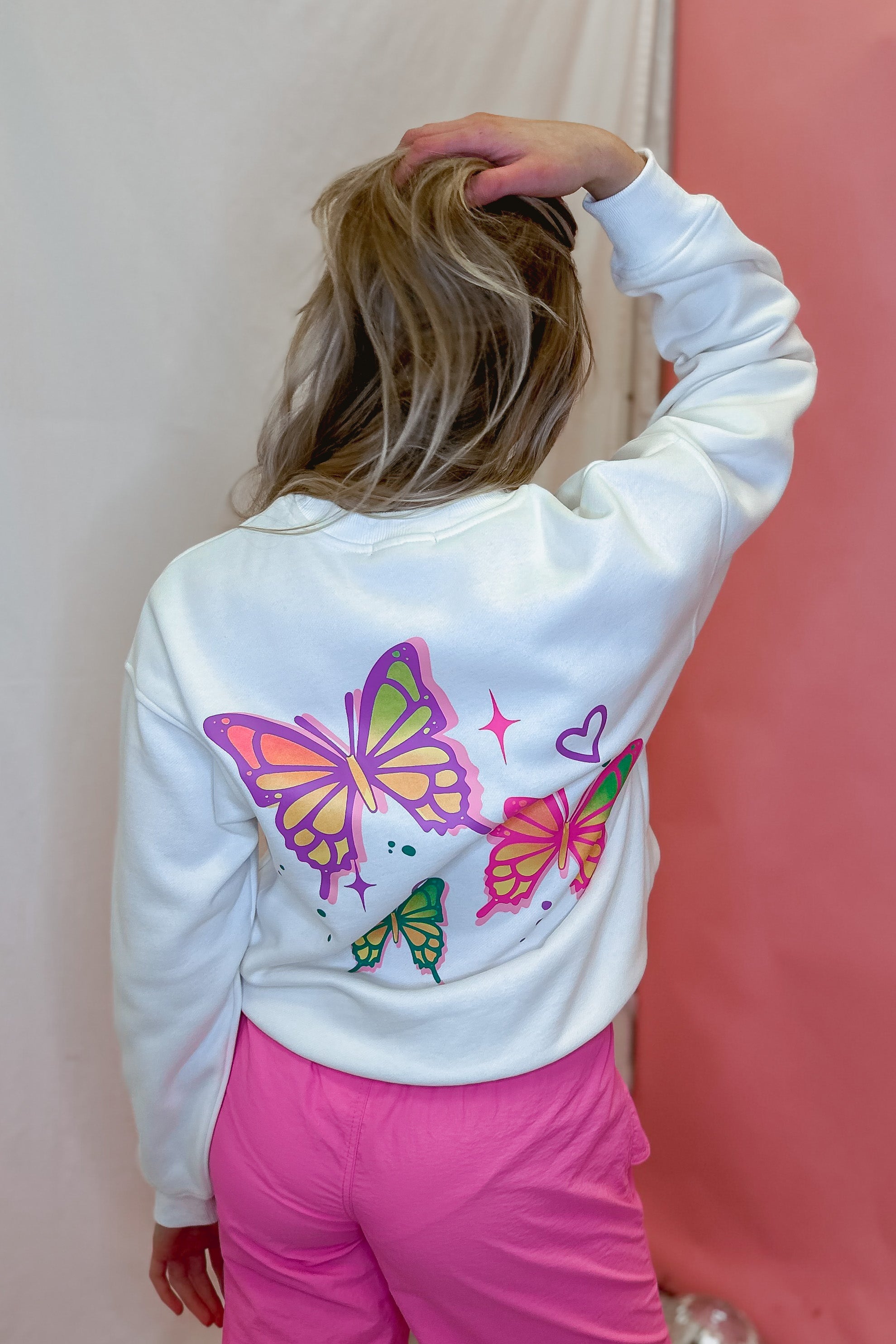 White Butterfly Sweatshirt
