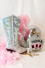 Iconic Babe White Sequin Western Boots