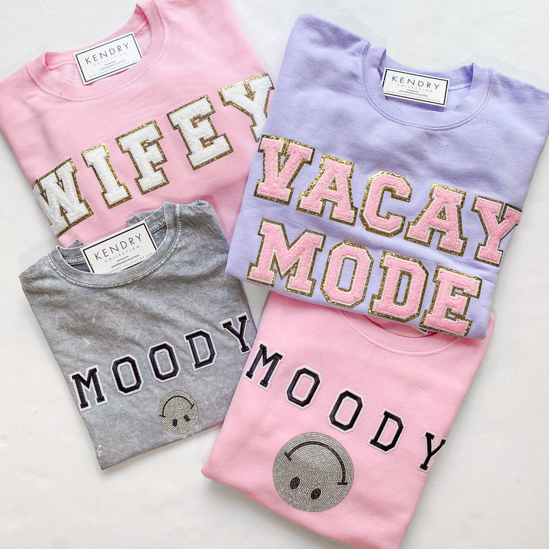 Moody Pink Crewneck Sweatshirt