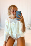 Cream Daisy Knit Sweater