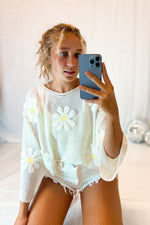 Cream Daisy Knit Sweater