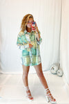 Green Paisley Button Down
