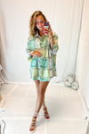 Green Paisley Button Down